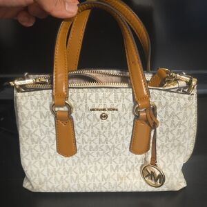 Michael Kors Tan and Cream Satchel
